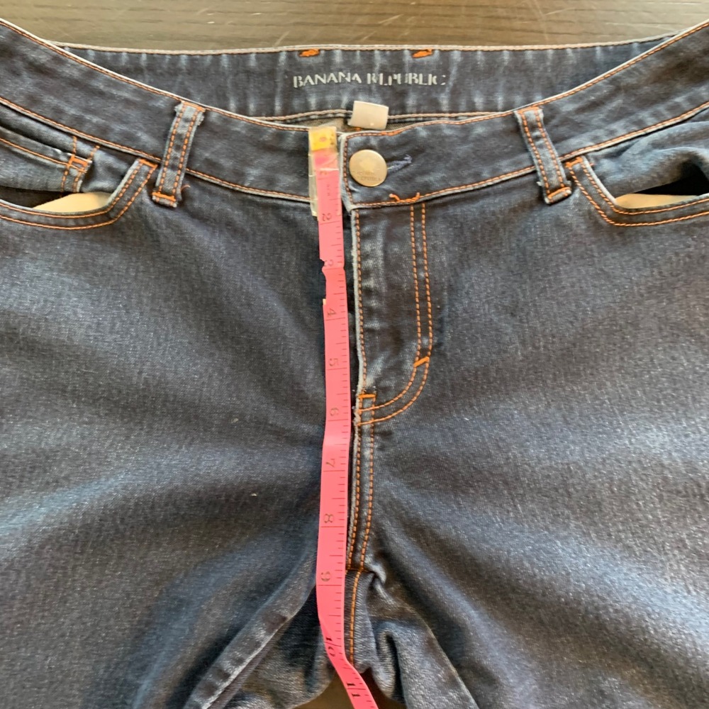 Banana‎ Republic Women's Dark Wash Denim Jeans Size 30 Bootcut Classic READ FLAW - Picture 10 of 15